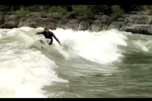 This is river surfing at its best.