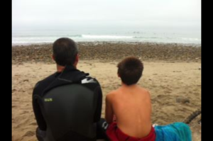 The kid and I a few years ago at Lowers, when I was still bigger than him.